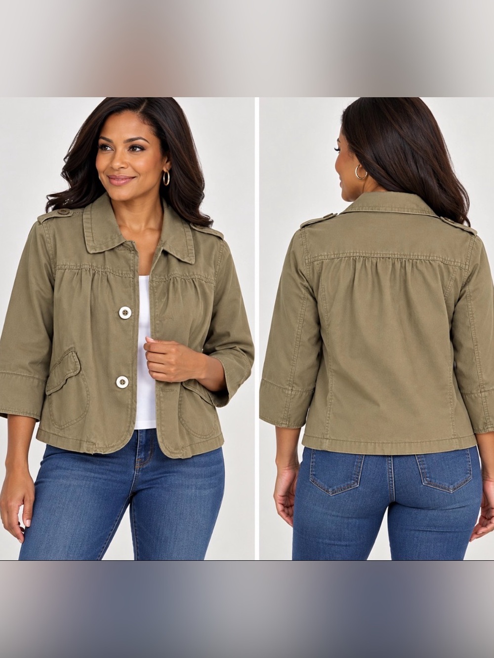 Chic Tan Button-Up Jacket